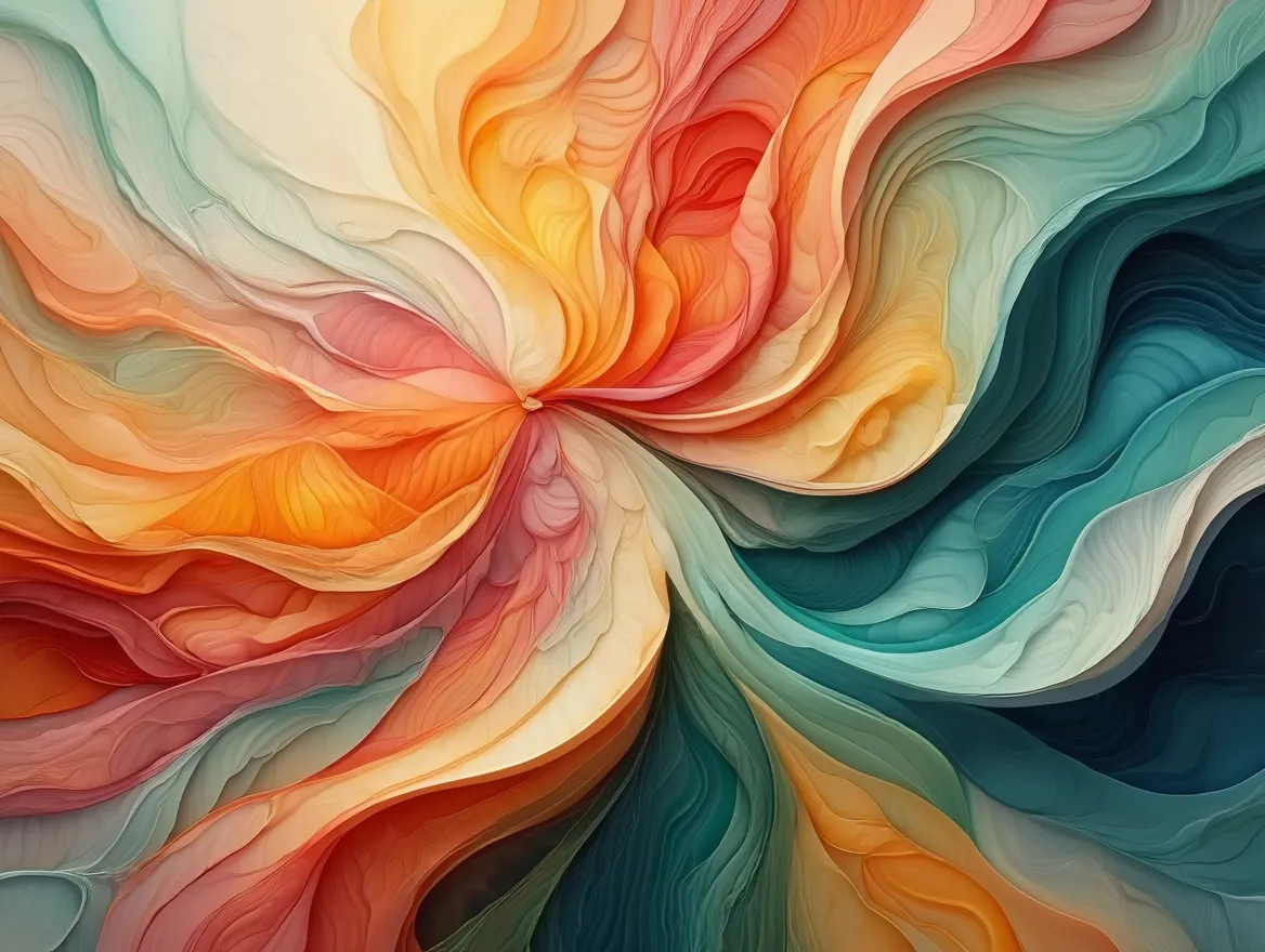 Abstract visual depicting the natural flow and rhythm of daily nutrition patterns